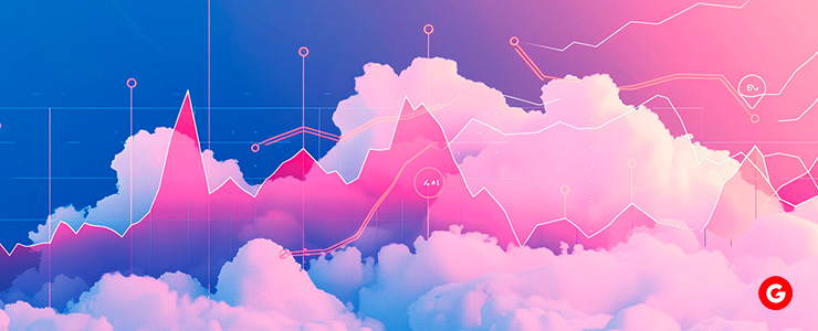 Colorful chart displaying ichimoku clouds and graphs, representing the forex market.